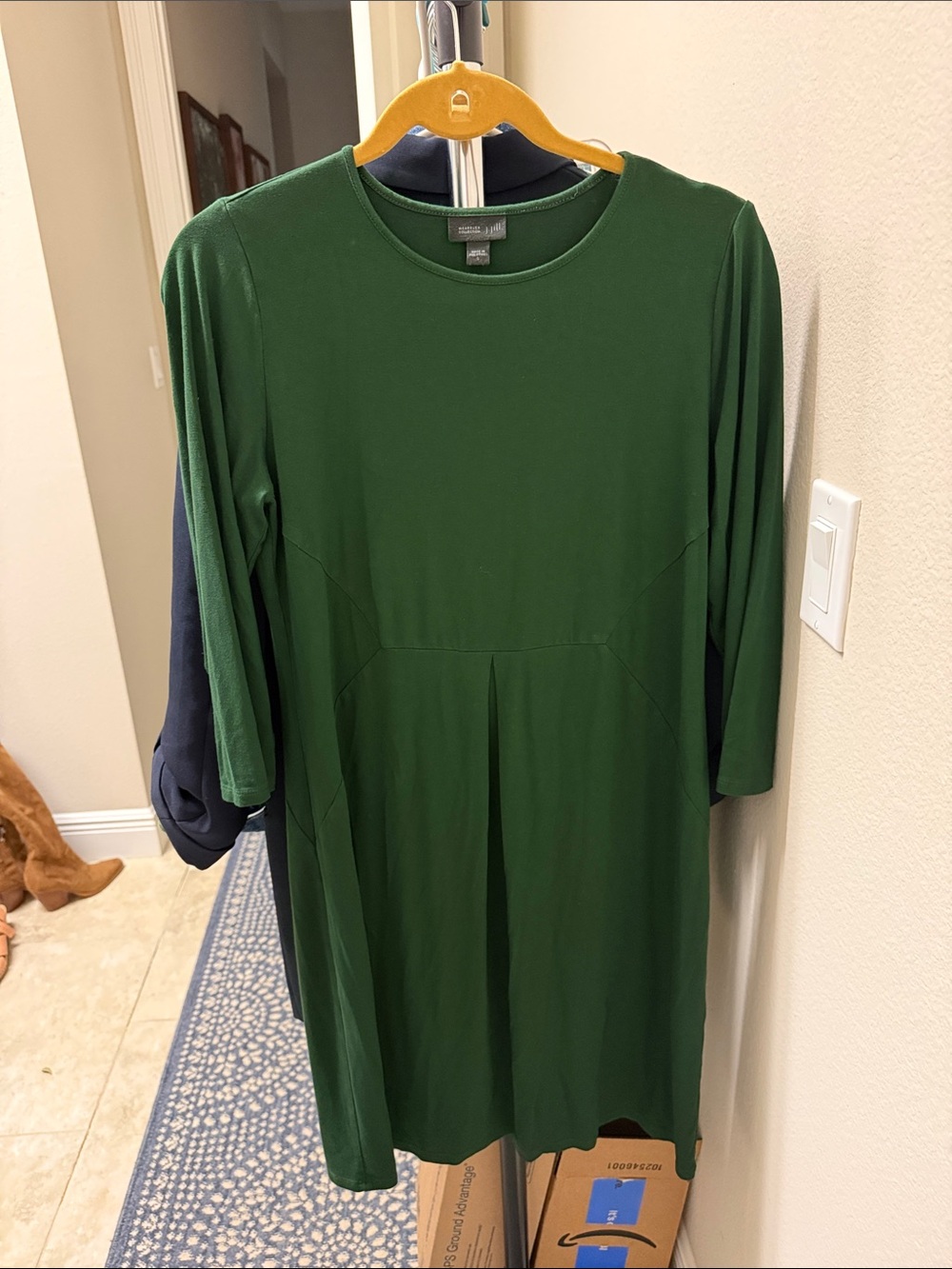 J Jill Green Women's Knee-Length Dress